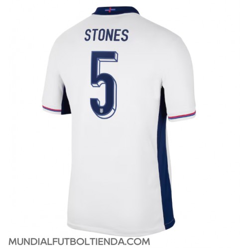 Camiseta Inglaterra John Stones #5 Primera Equipación Replica Eurocopa 2024 mangas cortas